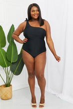 Load image into Gallery viewer, Marina West Swim Deep End One-Shoulder One-Piece Swimsuit in Black