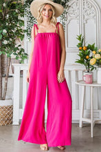Load image into Gallery viewer, Veveret Pocketed Spaghetti Strap Wide Leg Jumpsuit