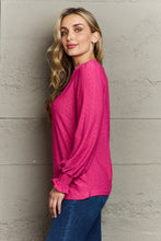Load image into Gallery viewer, Double Take Eyelet Notched Neck Flounce Sleeve Blouse