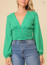 Load image into Gallery viewer, Kelly Green Blouse