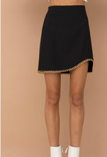 Load image into Gallery viewer, Black Chain Detail Skirt