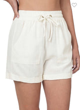 Load image into Gallery viewer, Ivory Linen Shorts