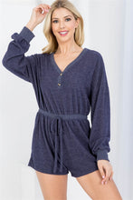 Load image into Gallery viewer, Navy Romper