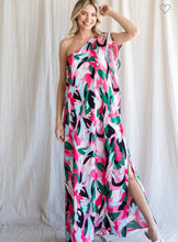 Load image into Gallery viewer, One Shoulder Print Maxi