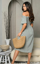 Load image into Gallery viewer, Olive Gingham Dress