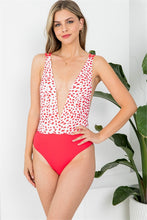 Load image into Gallery viewer, Deep V Print Swimsuit