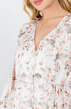 Load image into Gallery viewer, Blush Floral Tie Blouse