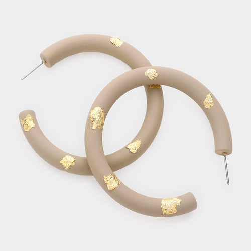 Gold Flake Hoops