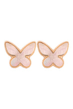 Load image into Gallery viewer, Mother of Pearl Butterfly Studs