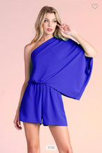 Load image into Gallery viewer, Royal One Shoulder Romper