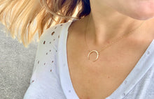 Load image into Gallery viewer, Crescent Moon Necklace 14K Gold Filled/Sterling/Rose Gold