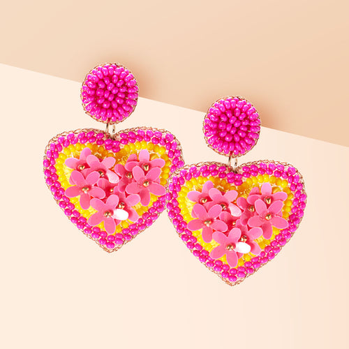 Bead Heart Dangles