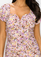 Load image into Gallery viewer, Floral Ruching Body-con Dress