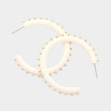 Load image into Gallery viewer, Raffia Hoops
