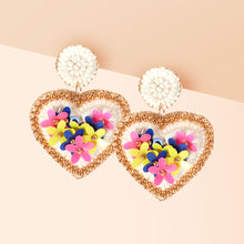 Load image into Gallery viewer, Bead Heart Dangles
