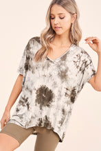 Load image into Gallery viewer, Oversized Olive Tye Dye Top