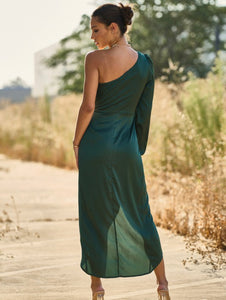 Satin Emerald Dress