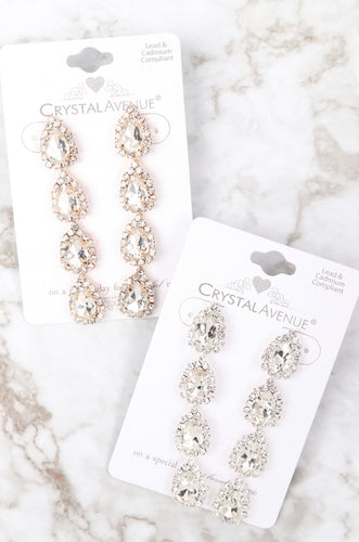 Crystal Pear Dangles