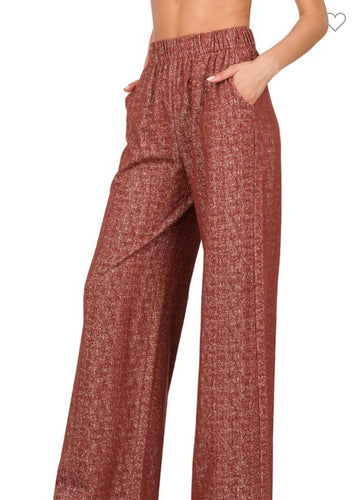 Rust Wide Leg Pant