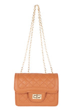 Load image into Gallery viewer, Tan Quilted Leather Mini Purse