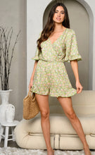 Load image into Gallery viewer, Surplice Floral Romper