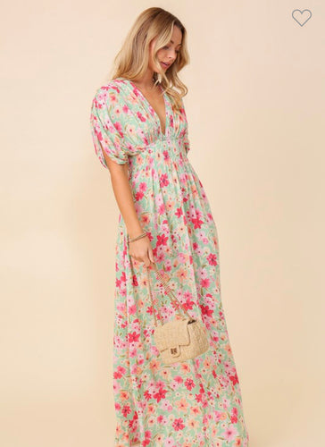 Floral Drape Maxi