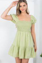 Load image into Gallery viewer, Green Smock Dress