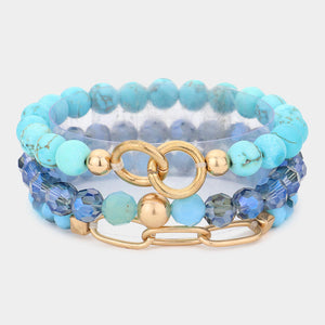 Turquoise bracelet set