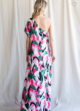 Load image into Gallery viewer, One Shoulder Print Maxi